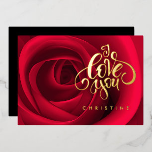 Happy Valentijnsdag, aangepaste naam Folie Kaart