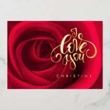 Happy Valentijnsdag, aangepaste naam Folie Kaart