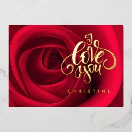 Happy Valentijnsdag, aangepaste naam Folie Kaart