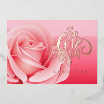 Happy Valentijnsdag, aangepaste naam Folie Kaart