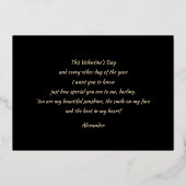 Happy Valentijnsdag, aangepaste naam Folie Kaart (Achterkant)