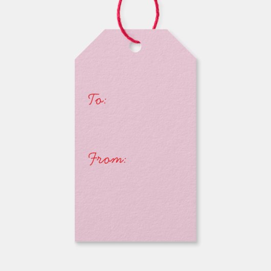 Happy Valentijnsdag Amerikaanse Pit Bull Terriers Cadeaulabel (Achterkant)