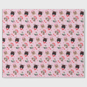 Happy Valentijnsdag Amerikaanse Pit Bull Terriers Cadeaupapier (Vlak)