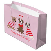 Happy Valentijnsdag Amerikaanse Pit Bull Terriers Groot Cadeauzakje (Achterkant Gekanteld)