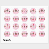 Happy Valentijnsdag Amerikaanse Pit Bull Terriers Ronde Sticker (Vel)