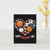 Happy Valentijnsdag Basketbal Football Kaart (Gele Bloem)