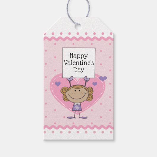 Happy Valentijnsdag bericht Cadeaulabel (Voorkant)