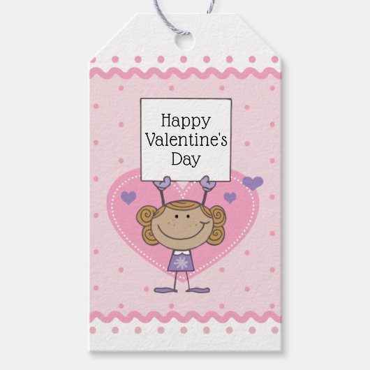 Happy Valentijnsdag bericht Cadeaulabel
