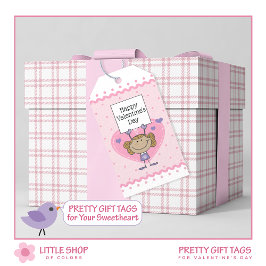 Happy Valentijnsdag  bericht Cadeaulabel