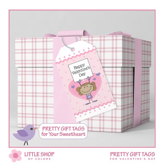 Happy Valentijnsdag  bericht Cadeaulabel