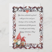 Happy Valentijnsdag - betoverde kabouters Platte K Feestdagenkaart (Achterkant)