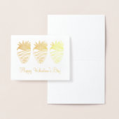 Happy Valentijnsdag Chocolate Dipped Strawberry Folie Kaarten (Display)