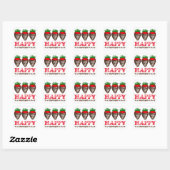 Happy Valentijnsdag Chocolate Strawberry Sticker (Vel)