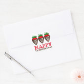 Happy Valentijnsdag Chocolate Strawberry Sticker (Envelop)