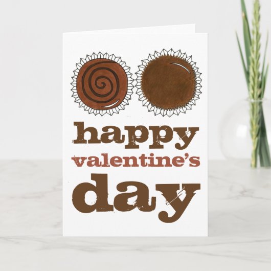 Happy Valentijnsdag Chocolate Valentijn Kaart (Voorkant)