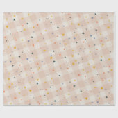 Happy Valentijnsdag Confetti Hearts Plaid Cadeaupapier (Vlak)