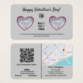 Happy Valentijnsdag Drink Gift Voucher Kaart (Voorkant /achterkant)