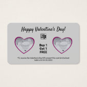Happy Valentijnsdag Drink Gift Voucher Kaart (Voorkant)
