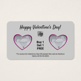 Happy Valentijnsdag Drink Gift Voucher Kaart