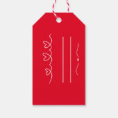 Happy Valentijnsdag Eenvoudig Rood & Wit Cadeau La Cadeaulabel (Achterkant)