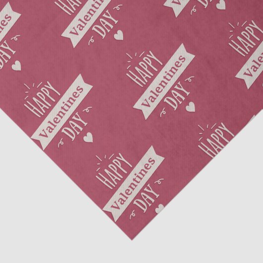 Happy Valentijnsdag Elegantie Tissuepapier (Detail)