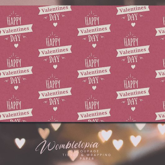 Happy Valentijnsdag Elegantie Tissuepapier