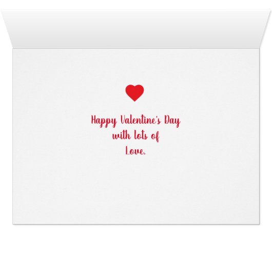 Happy Valentijnsdag feestdag houdt altijd van hart (Binenzijde Horizontaal (Onderkant))