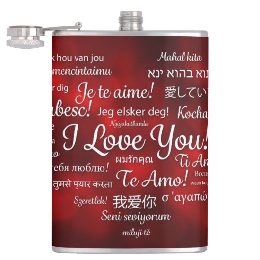 Happy Valentijnsdag fles Heupfles (Geopend)