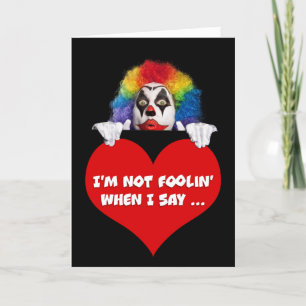Happy Valentijnsdag Funny Clown Humor Feestdagen Kaart