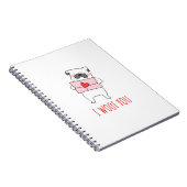 Happy Valentijnsdag - Funny Dog Valentijn citeert Notitieboek (Rechterzijde)