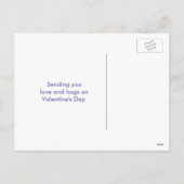 Happy Valentijnsdag glittery Hearts in roze Feestdagenkaart (Achterkant)