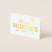 Happy Valentijnsdag Gold Foil - Aangepaste fotokaa Folie Kaarten (Voorkant)