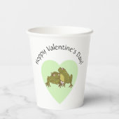 Happy Valentijnsdag Grappige Valentijn kikkers in Papieren Bekers (Achterkant)