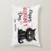 Happy Valentijnsdag Grappige zwarte kat Accent Kussen (Voorkant(Verticaal))