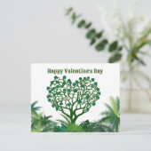 Happy Valentijnsdag Groen Natuurlijk Voor U Feestdagenkaart (Staand voorkant)