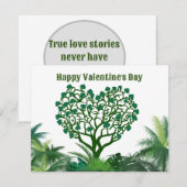 Happy Valentijnsdag Groen Natuurlijk Voor U Feestdagenkaart (Voorkant / Achterkant)