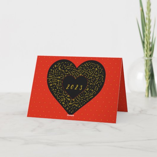  Happy Valentijnsdag Gypsy Guitar Kaart (Achterkant)