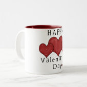 Happy Valentijnsdag hart D7 koffie/thee Mok (Voorkant links)