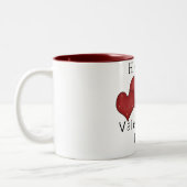 Happy Valentijnsdag hart D7 koffie/thee Mok (Links)