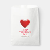 Happy Valentijnsdag hart snoep zoete traktatie Bedankzakje (Voorkant)