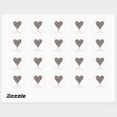 Happy Valentijnsdag hart Stickers (Vel)