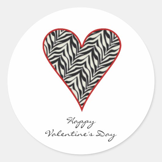 Happy Valentijnsdag hart Stickers (Voorkant)