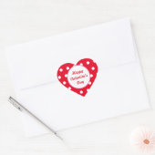 Happy Valentijnsdag Hart Stickers (Rood & Wit) (Envelop)