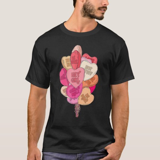 Happy Valentijnsdag hartballonnen Snoep meisjes T-shirt (Voorkant)