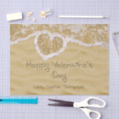 "Happy Valentijnsdag" Hartelijk geschreven in zand Tissuepapier (Craft)