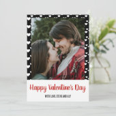 Happy Valentijnsdag Harten Foto Holiday Kaart (Staand voorkant)