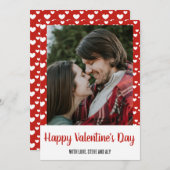 Happy Valentijnsdag Harten Foto Holiday Kaart (Voorkant / Achterkant)