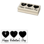 Happy Valentijnsdag hartslag Stamp Rubberstempel (Gestempeld)