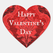 Happy Valentijnsdag  hartsticker Hart Sticker (Voorkant)