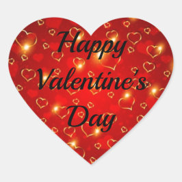 Happy Valentijnsdag Hearts Jouw tekst 20 STICKERS